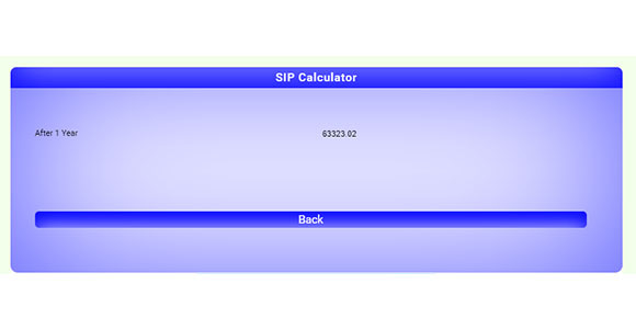 Sip Calculator example 1 B My Planner